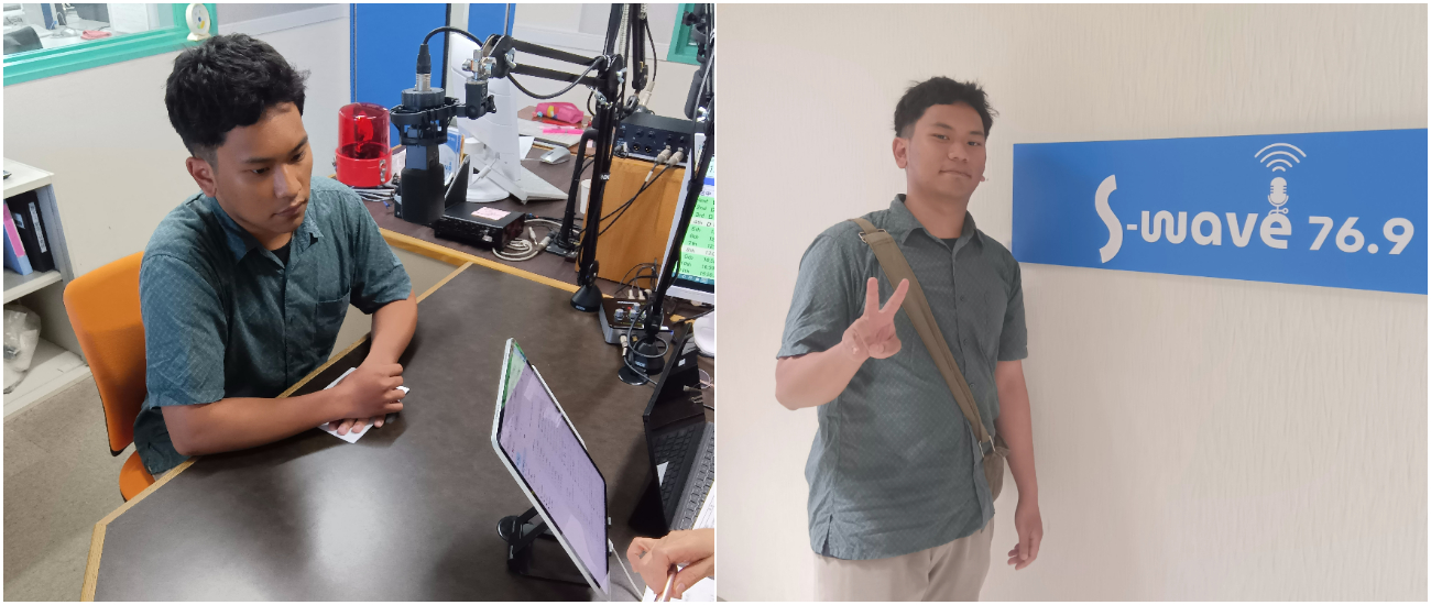 ７月24日（木）学生がFMラジオに出演しました。